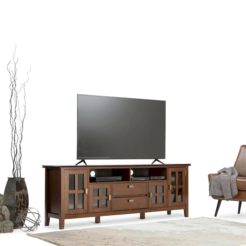 Solid Wood 72" Wide TV Media Stand For TVs up to 80"