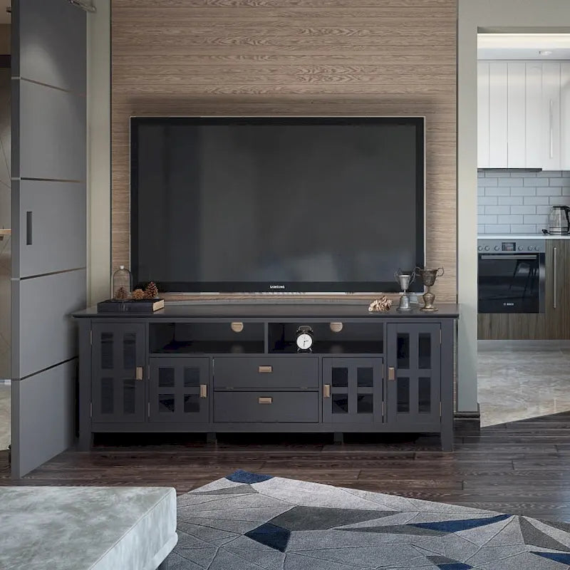 Solid Wood 72" Wide TV Media Stand For TVs up to 80"