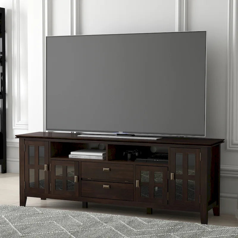 Solid Wood 72" Wide TV Media Stand For TVs up to 80"