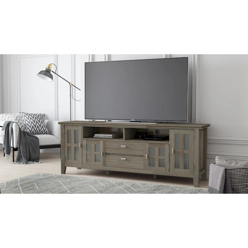Solid Wood 72" Wide TV Media Stand For TVs up to 80"