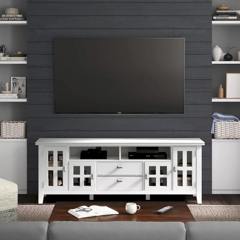 Solid Wood 72" Wide TV Media Stand For TVs up to 80"