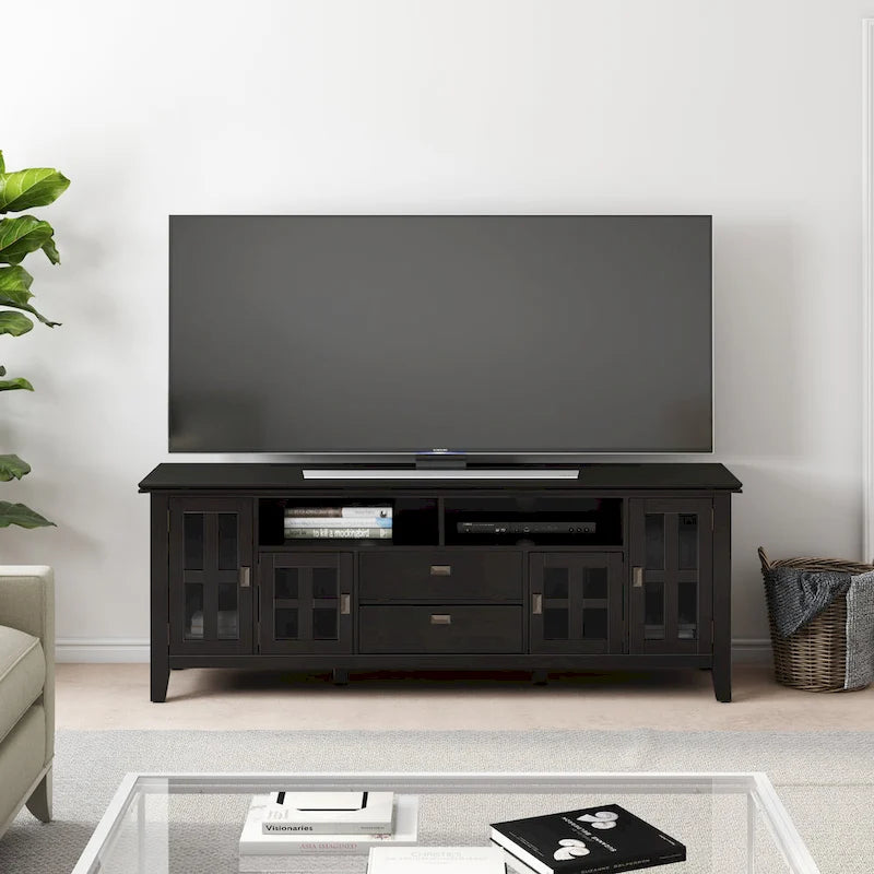 Solid Wood 72" Wide TV Media Stand For TVs up to 80"