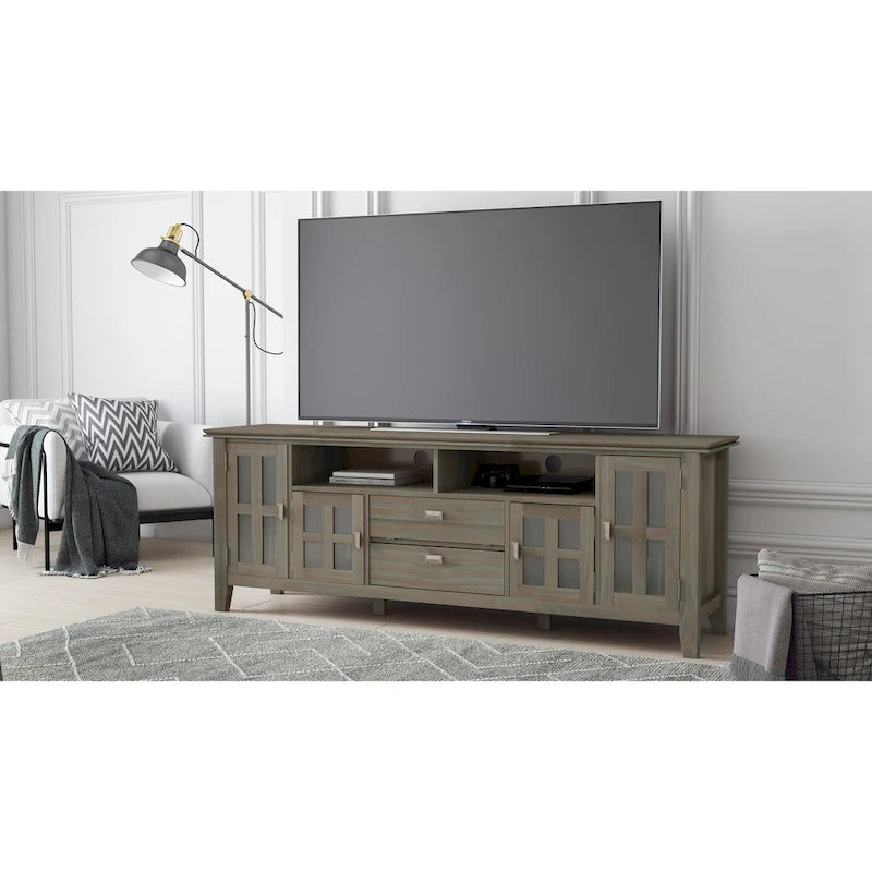 Solid Wood 72" Wide TV Media Stand For TVs up to 80"