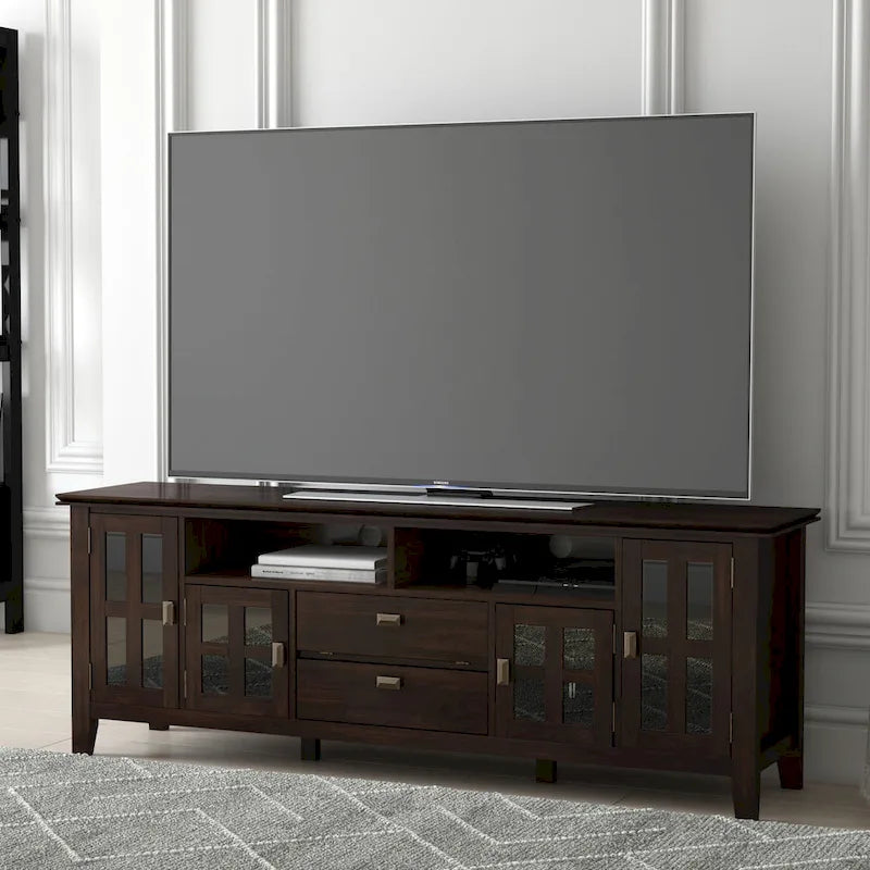 Solid Wood 72" Wide TV Media Stand For TVs up to 80"
