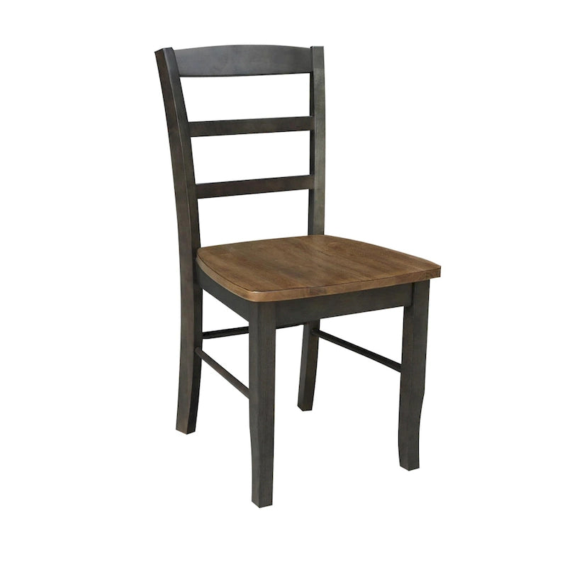 36" Round Top Pedestal Extension Dining Table with 12" Leaf and 4 Chairs
