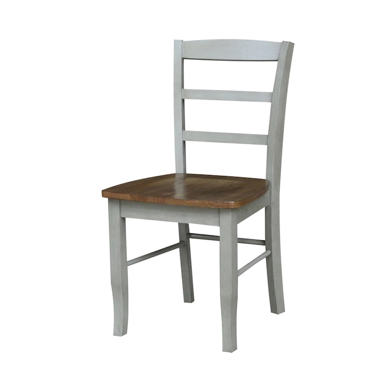36" Round Top Pedestal Extension Dining Table with 12" Leaf and 4 Chairs