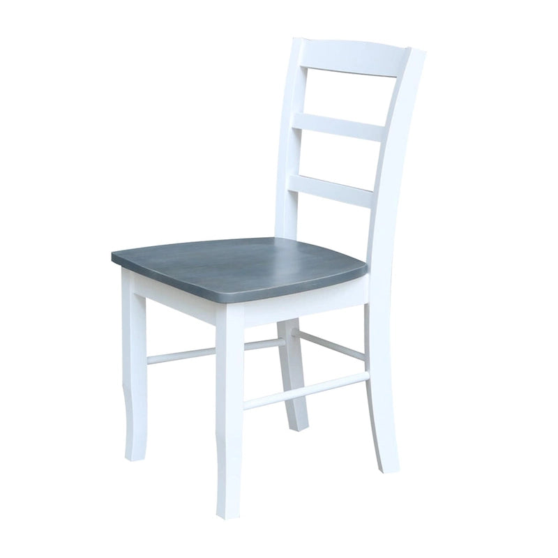 36" Round Top Pedestal Extension Dining Table with 12" Leaf and 4 Chairs