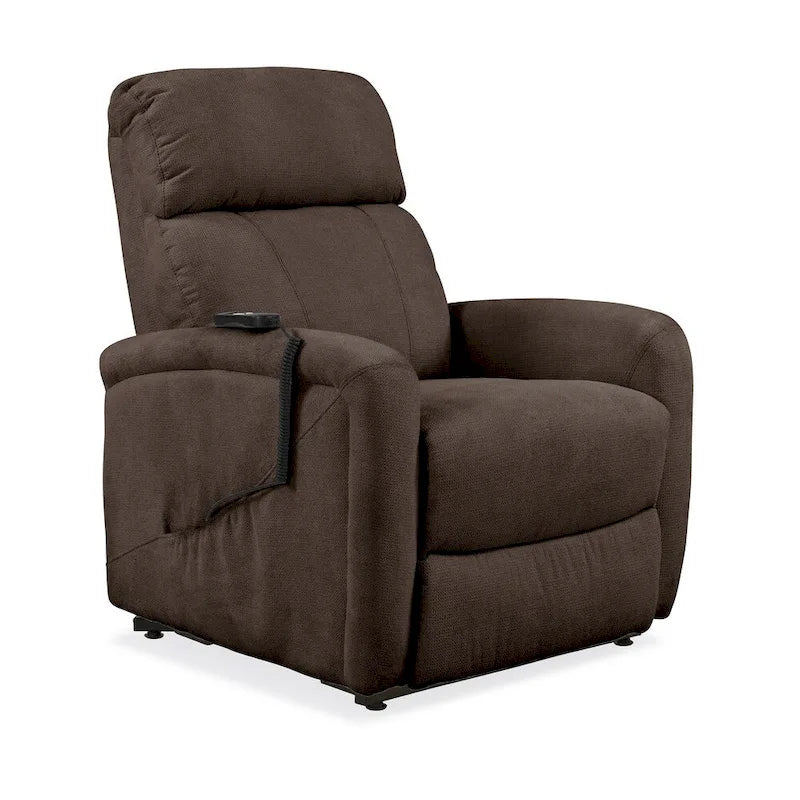 Brown Chenille Power Recline and Lift Chair