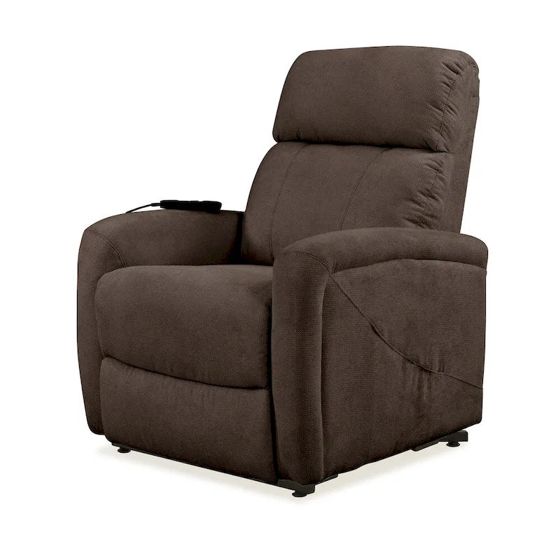 Brown Chenille Power Recline and Lift Chair