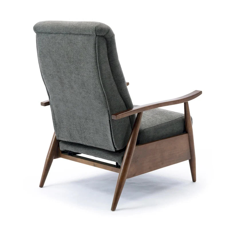 Wood Arm Push Back Recliner