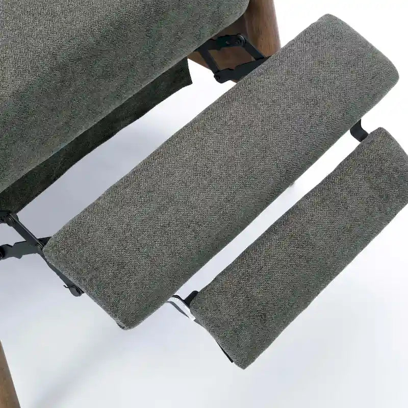 Wood Arm Push Back Recliner
