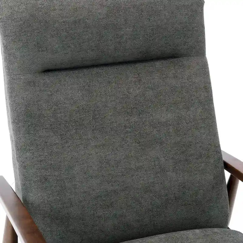 Wood Arm Push Back Recliner