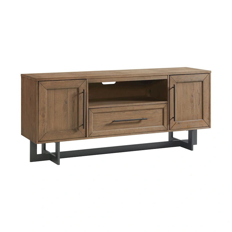 70" Media Console with Open Center Drawer, Rustic Dune