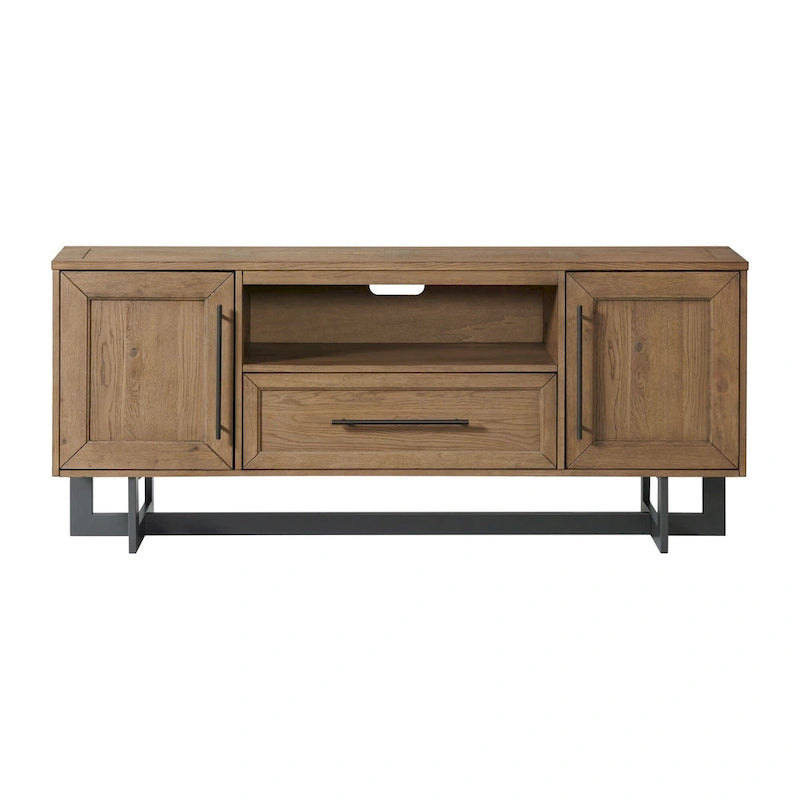 70" Media Console with Open Center Drawer, Rustic Dune