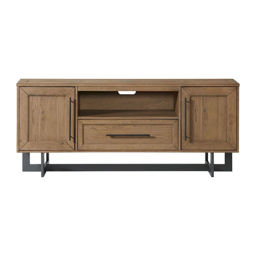 70" Media Console with Open Center Drawer, Rustic Dune