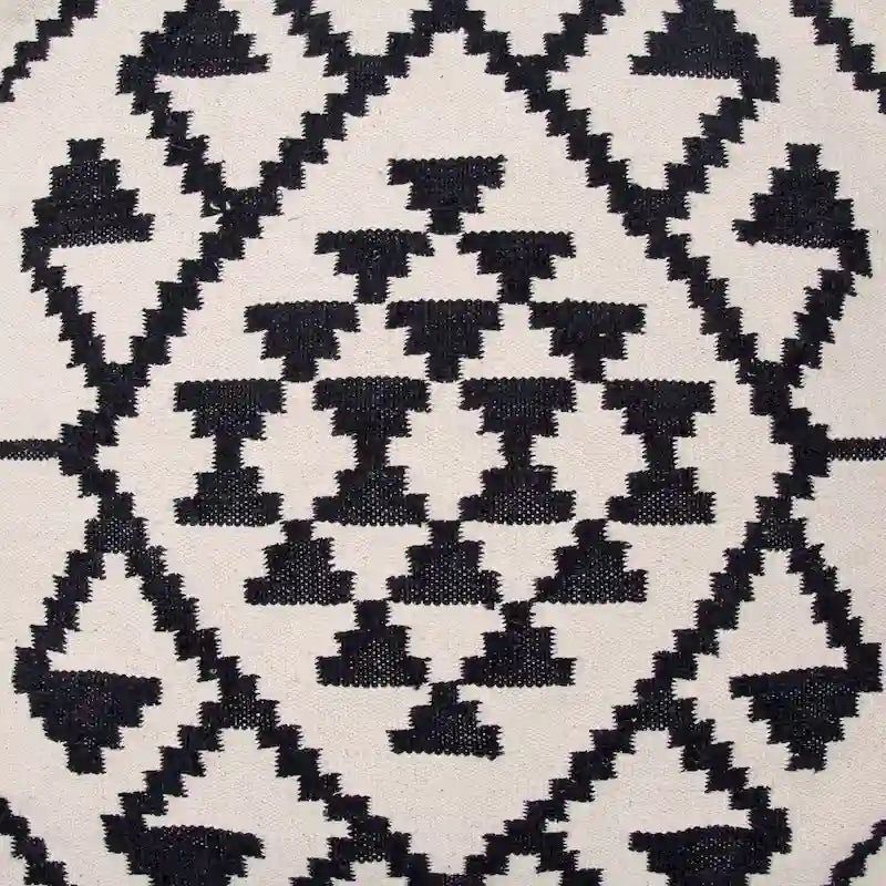 Ottoman Beige & Black