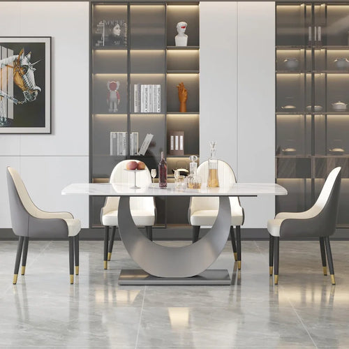 71" Modern Rectangular Sintered Stone Dining Table