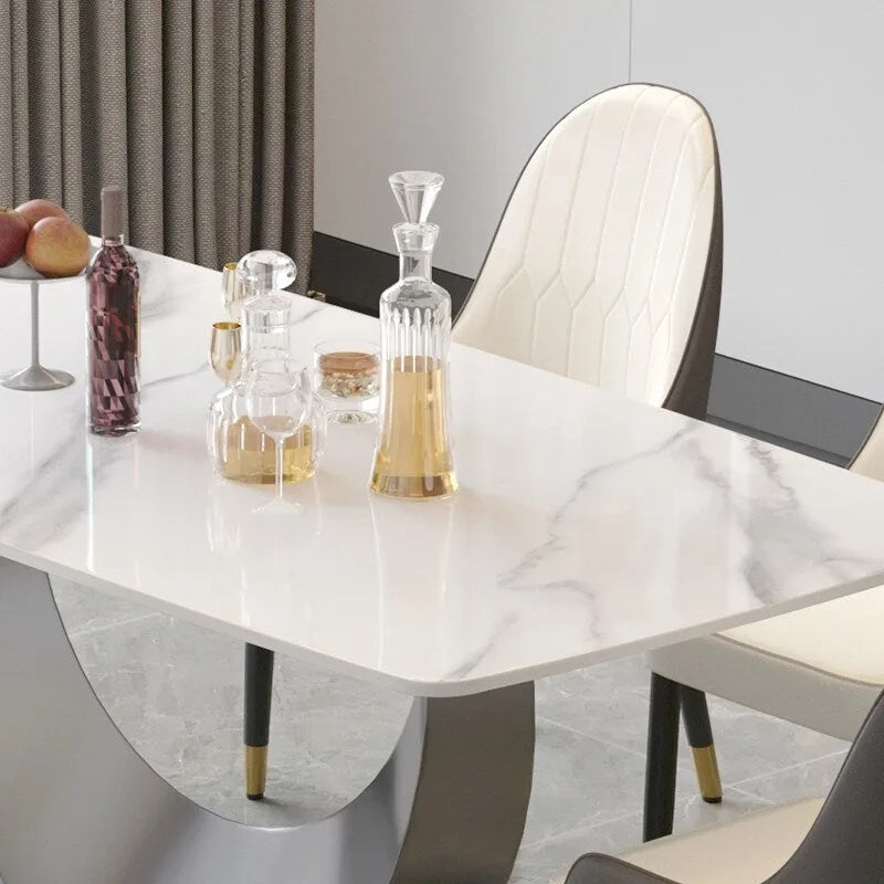 71" Modern Rectangular Sintered Stone Dining Table