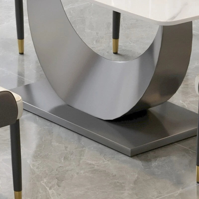 71" Modern Rectangular Sintered Stone Dining Table