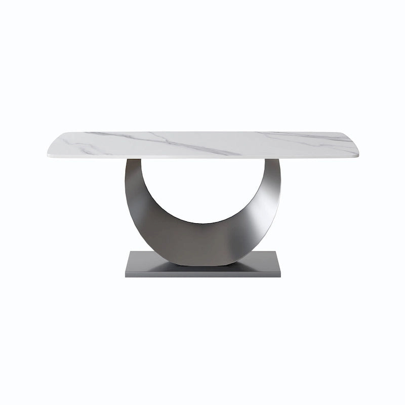 71" Modern Rectangular Sintered Stone Dining Table