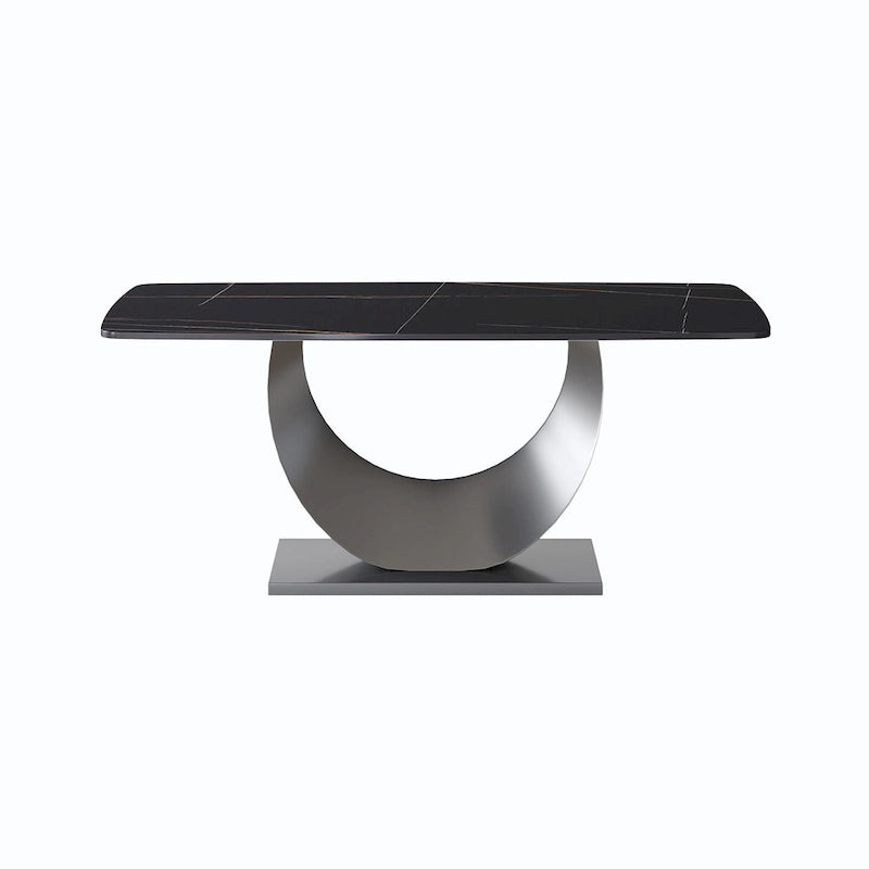 71" Modern Rectangular Sintered Stone Dining Table