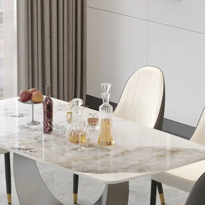 71" Modern Rectangular Sintered Stone Dining Table