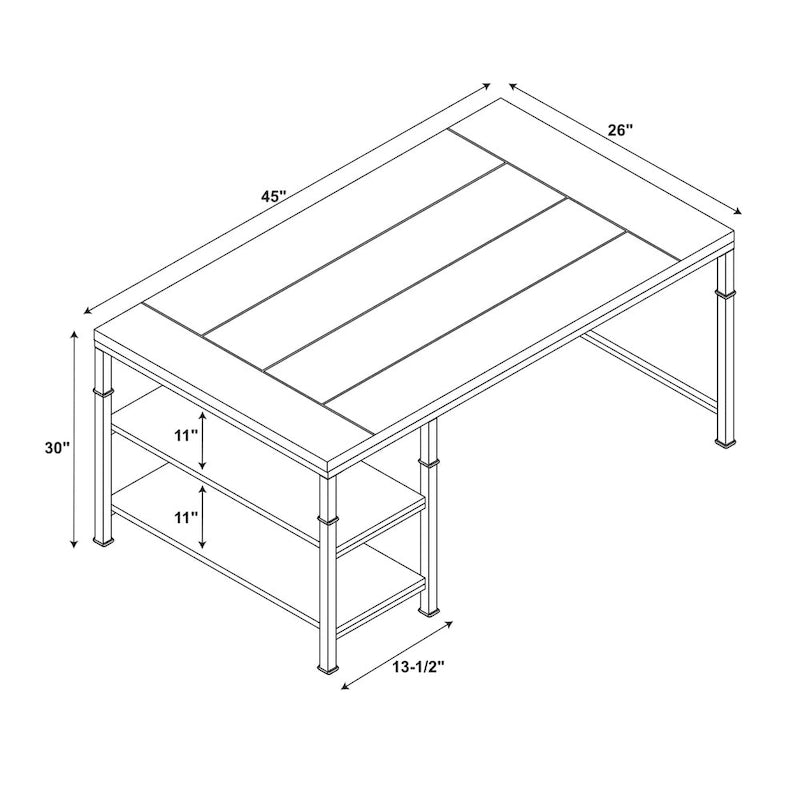 Metal & Wood Industrial Desk