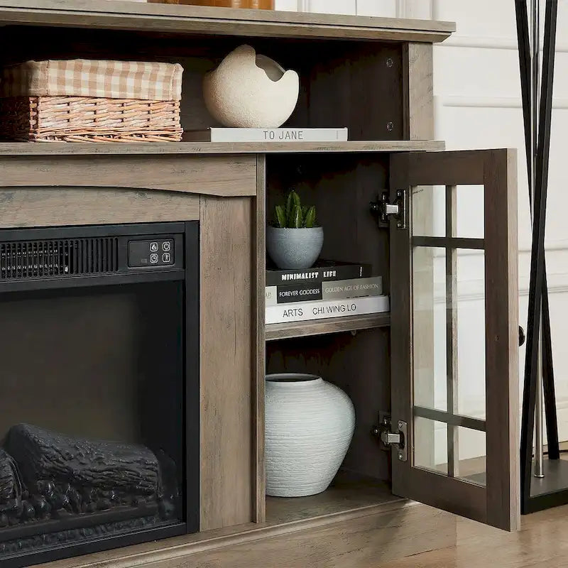 TV Stand for TVs up to 65 with Fireplace
