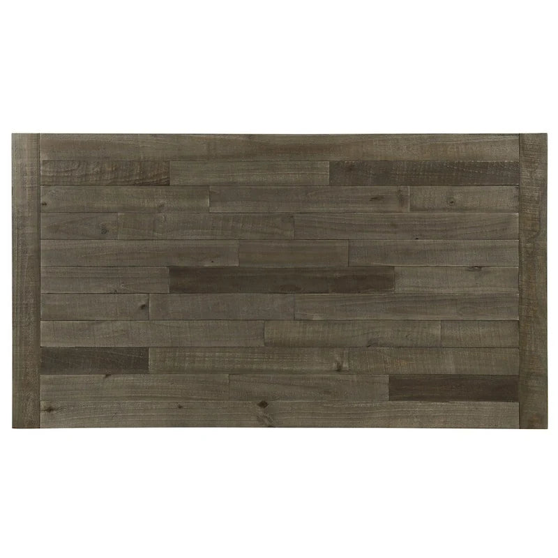 Blue and Brown Two-Tone Finish Wood Dining Table