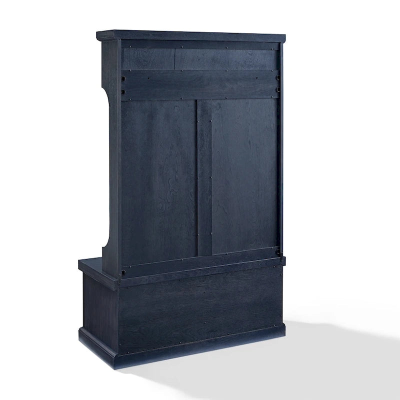 Hall Tree In Distressed Navy Finish