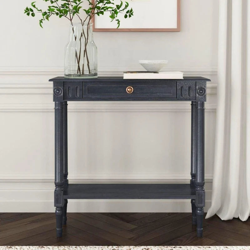 Wood Console Accent Table with Drawer