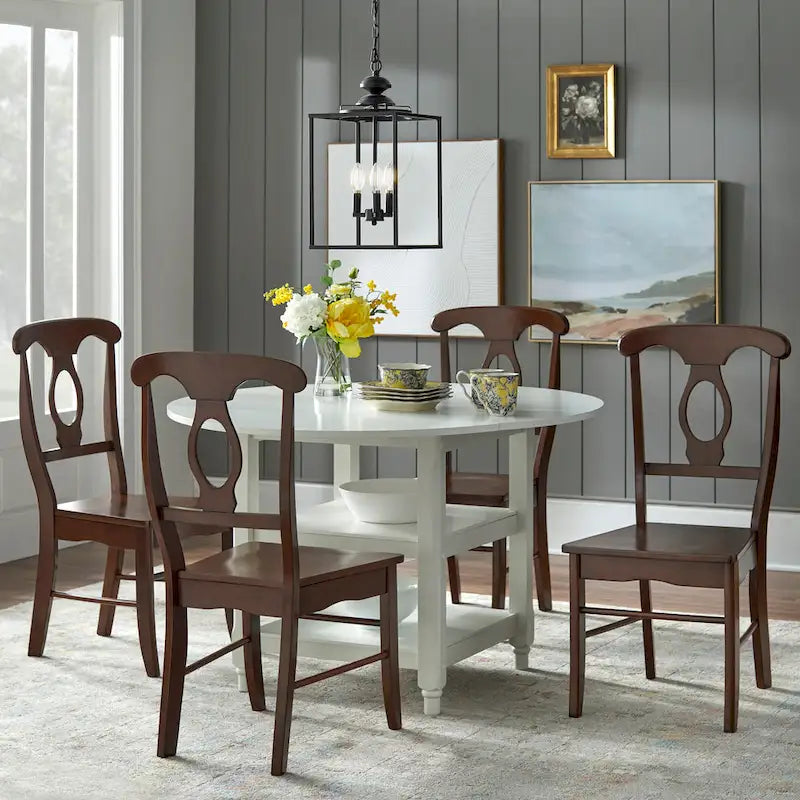 Cottage White Round Dining Table