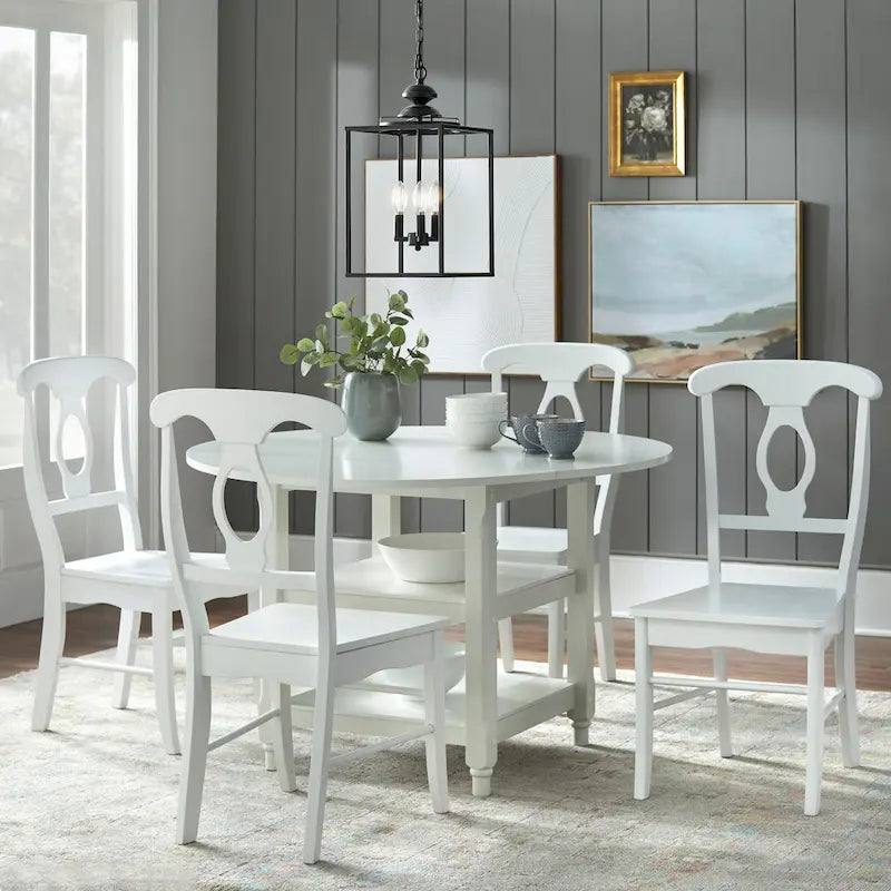 Cottage White Round Dining Table