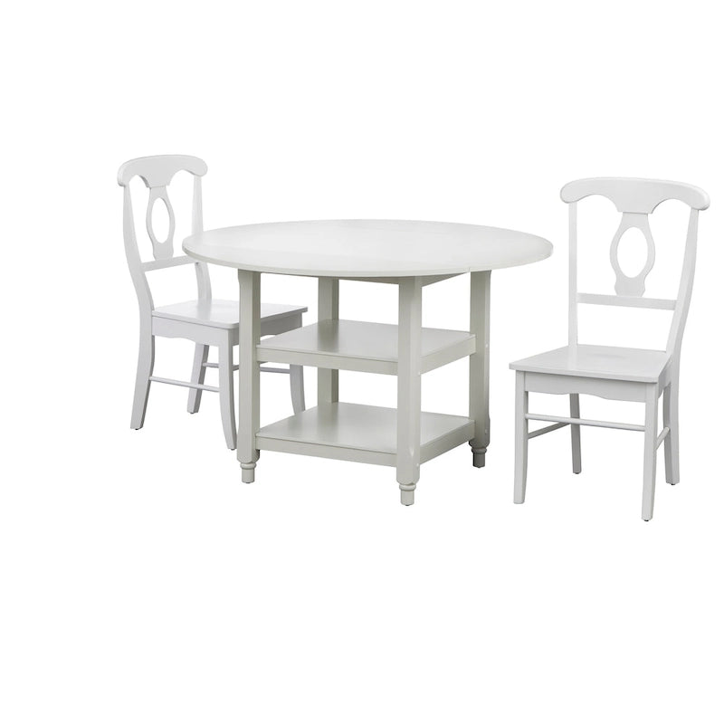 Cottage White Round Dining Table