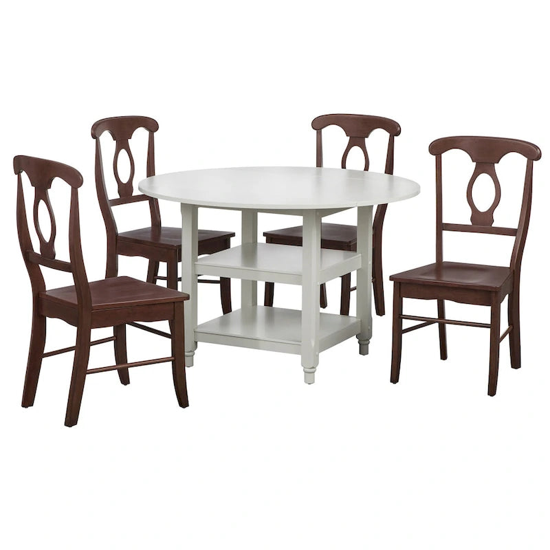 Cottage White Round Dining Table