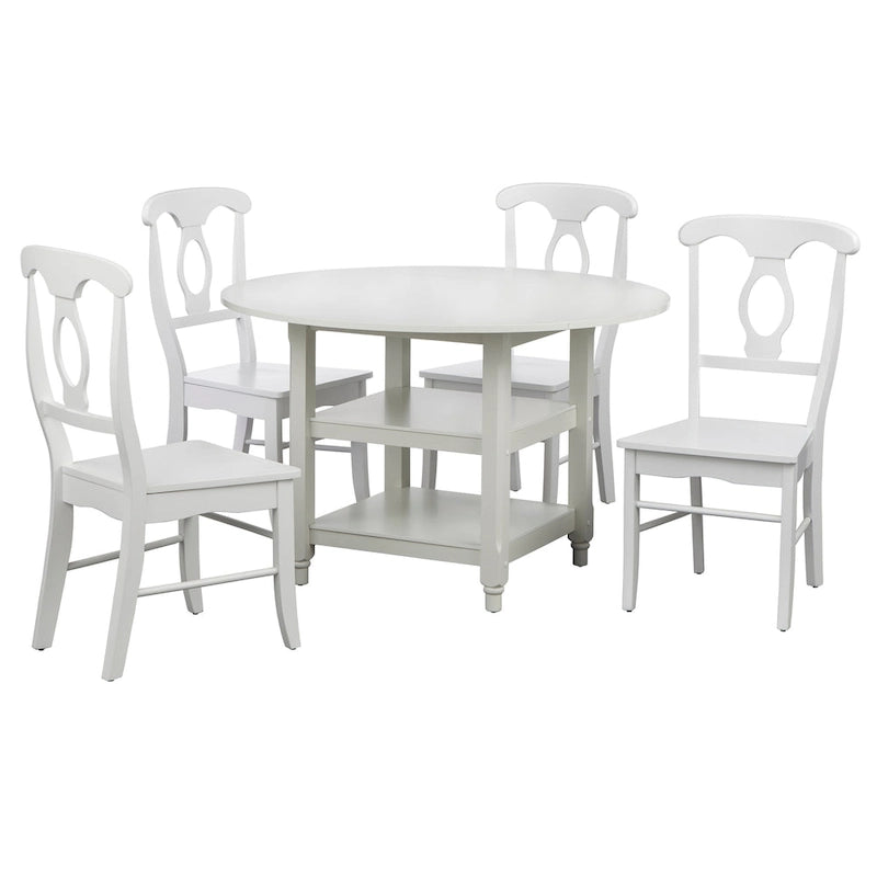 Cottage White Round Dining Table