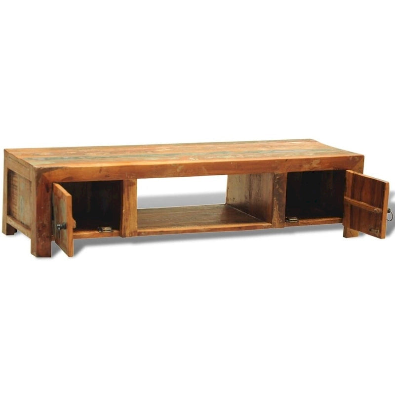 TV Stand with 2 Doors Reclaimed Wood Vintage