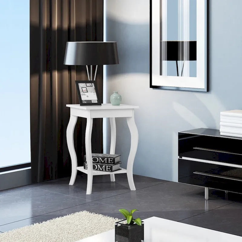 End Table with Storage Shelf