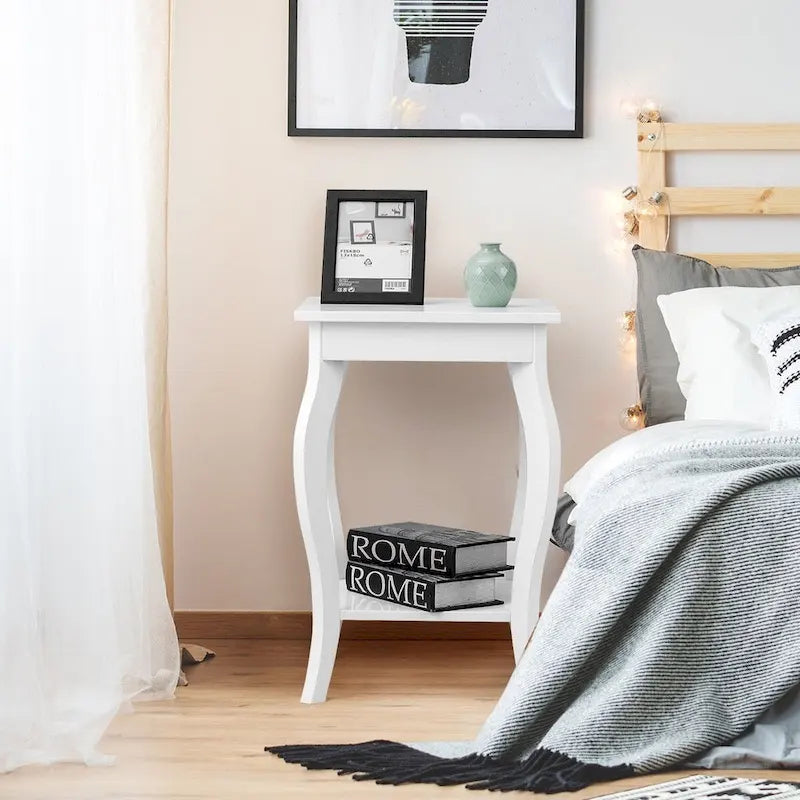 End Table with Storage Shelf