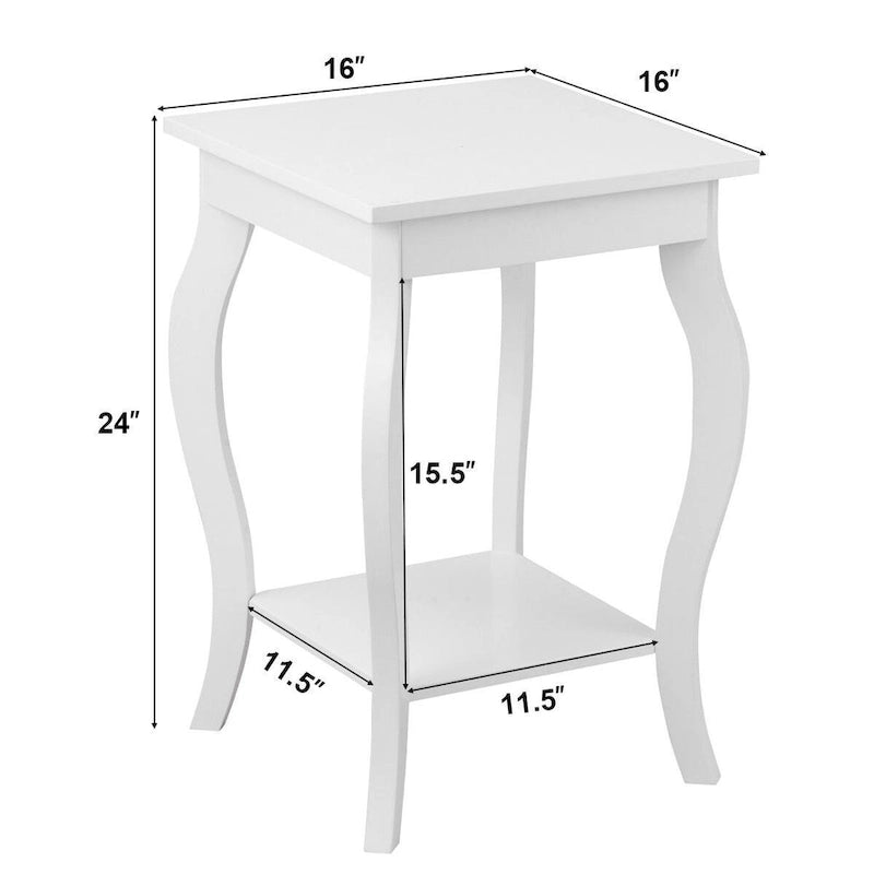 End Table with Storage Shelf