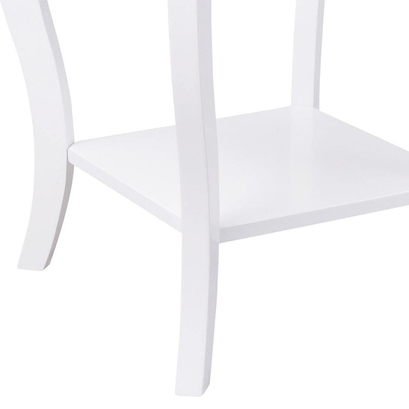 End Table with Storage Shelf