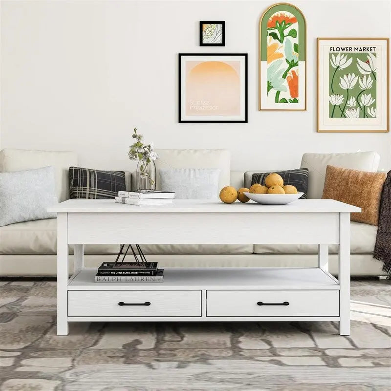 Coffee Table with Hidden Compartment - 44.1D x 21.7W x 18.3H