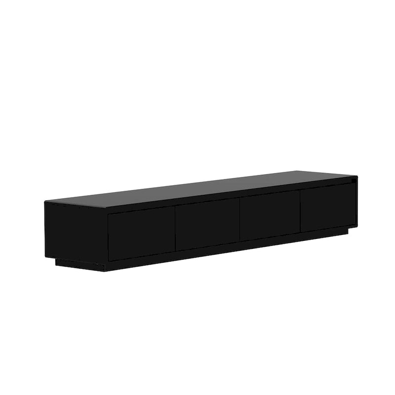 High Gloss White TV Stand with LED Lighting