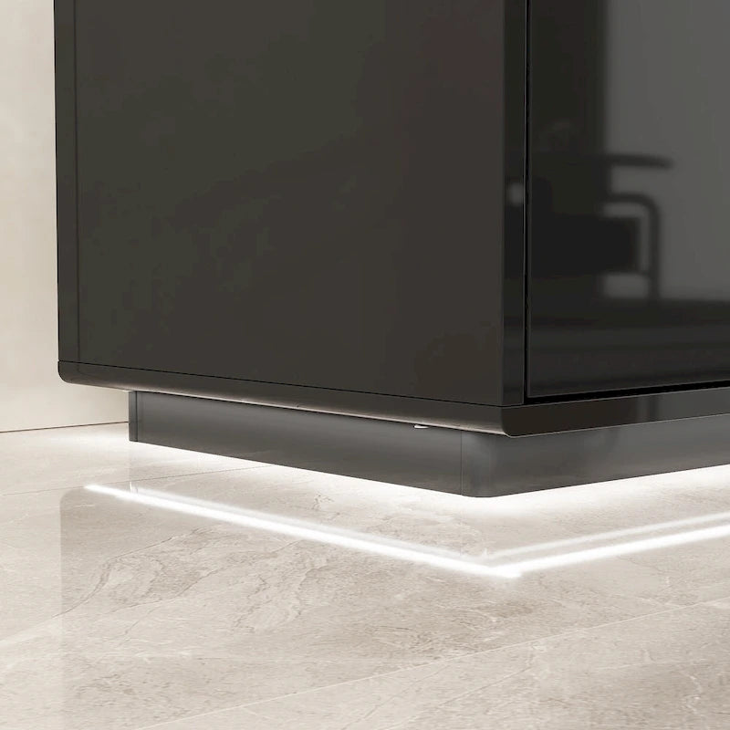 High Gloss White TV Stand with LED Lighting