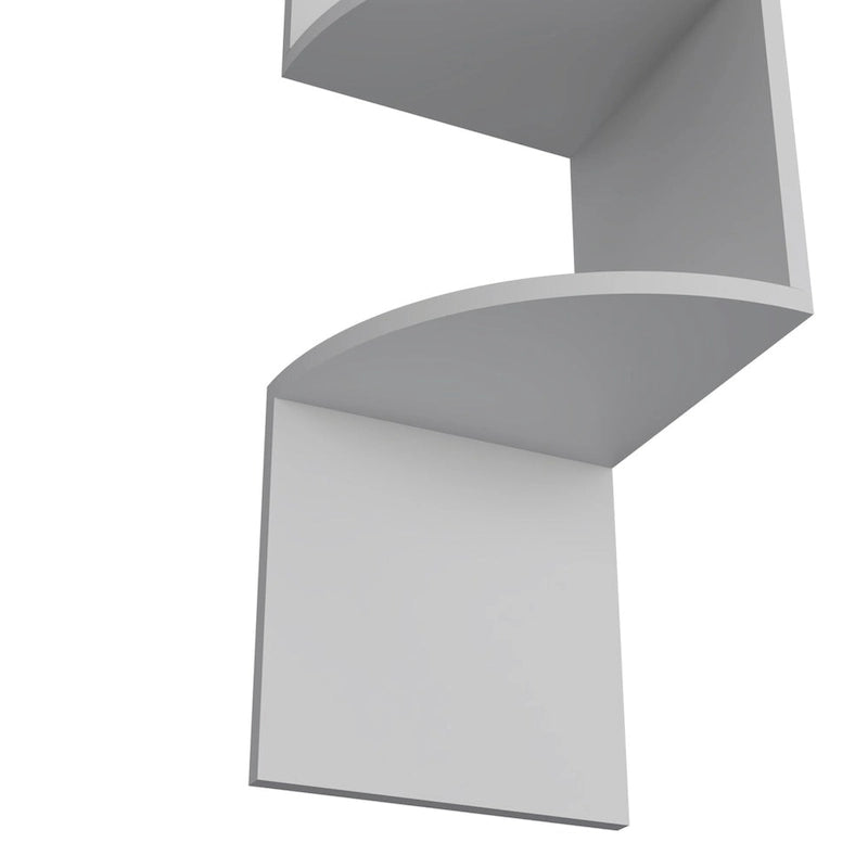 Corner Shelf with Full-Wall Design and Multiple Shelving