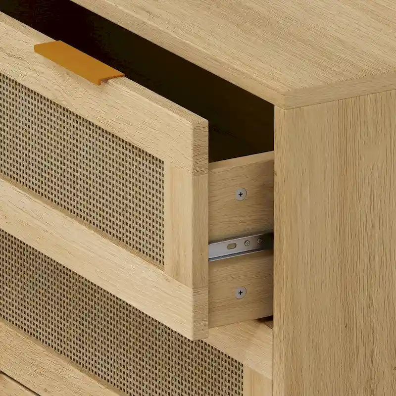 Rattan Storage Cabinet with Three-Drawer