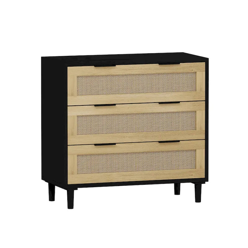 Rattan Storage Cabinet with Three-Drawer