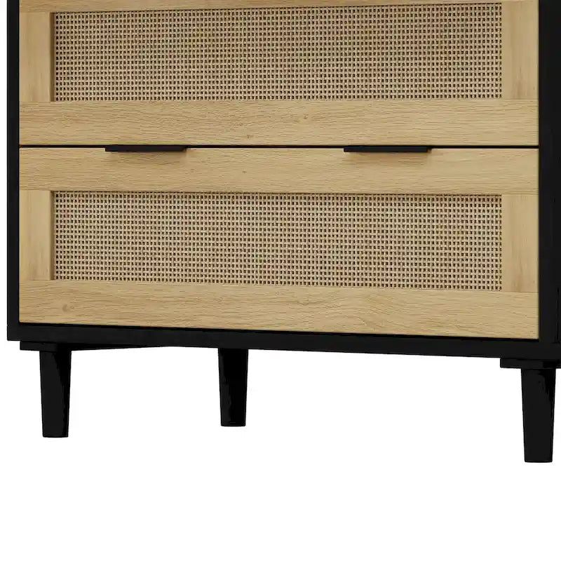 Rattan Storage Cabinet with Three-Drawer