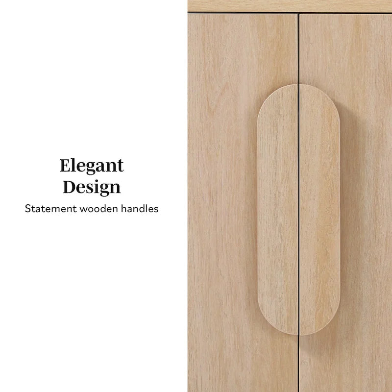 Modern 64-Inch Sideboard with Waterfall Edges