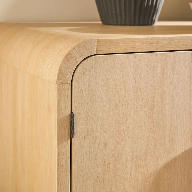 Modern 64-Inch Sideboard with Waterfall Edges